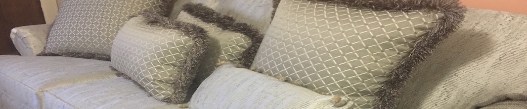custom pillows, sofa